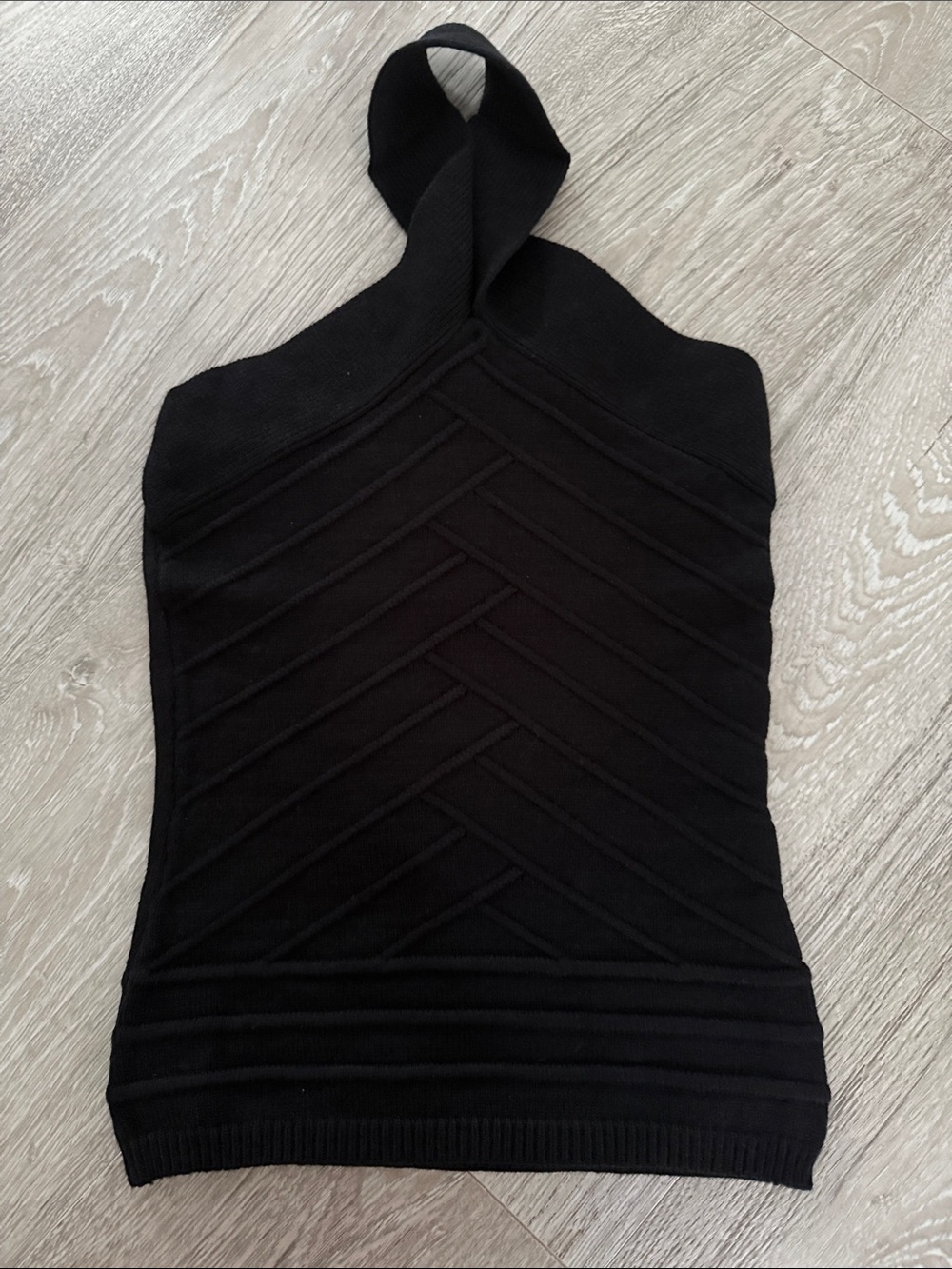 Saint Black Halter Knit Top